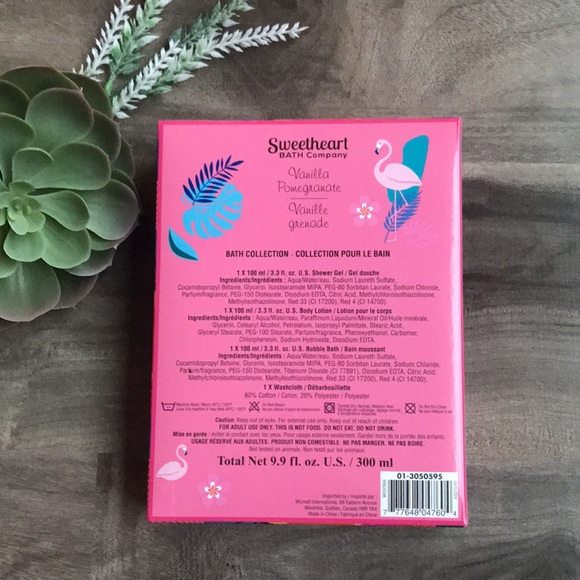🔥4 for $25🔥 SWEETHEART BATH CO. Vanilla Pomegranate Bath Set -NEW in gift box. - Picture 3 of 3